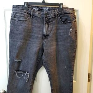 a.n.a. Woman's Plus Distressed Gray Jeans 18W